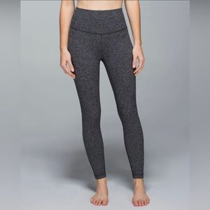Lululemon High Times Pant- Giant Herringbone Black Heathered Black / Black